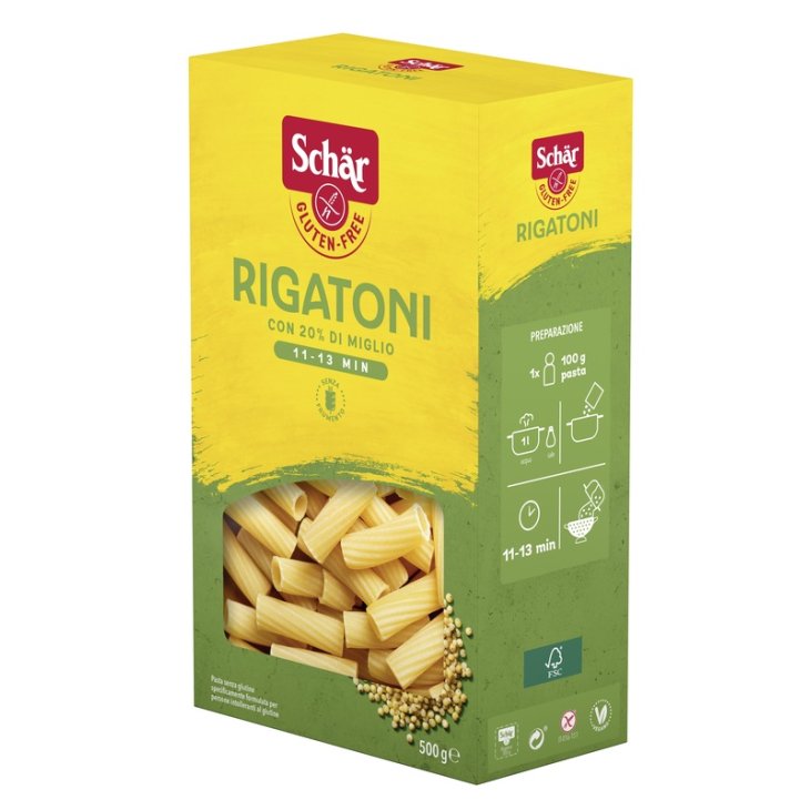 SCHAR RIGATONI S/GLUT 500G SCHAR RIGATONI S/GLUT 500G