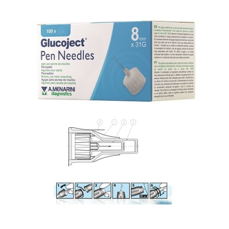 GLUCOJECT PEN NEEDLES 8MM G31 GLUCOJECT PEN NEEDLES 8MM G31