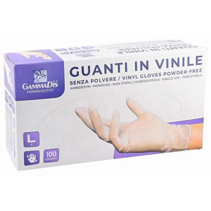 GUANTI VINILE S/POLV L 100PZ