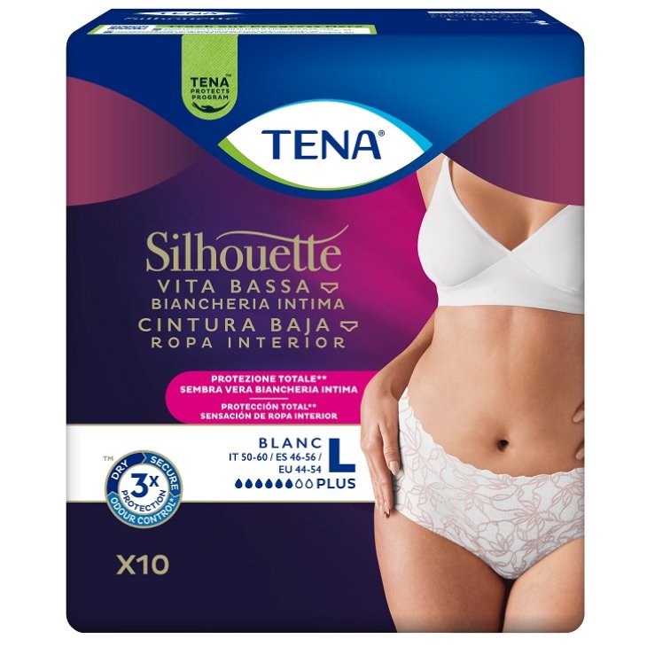 TENA SILHOUETTE P WHITE L 10PZ TENA SILHOUETTE P WHITE L 10PZ