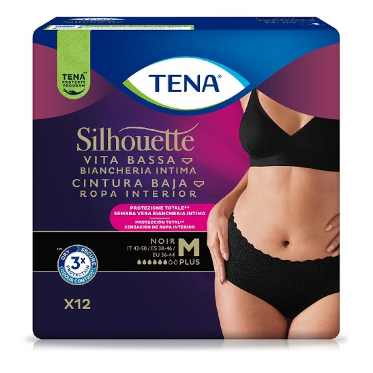 TENA SILHOUETTE NOIR M V/B 12P TENA SILHOUETTE NOIR M V/B 12P