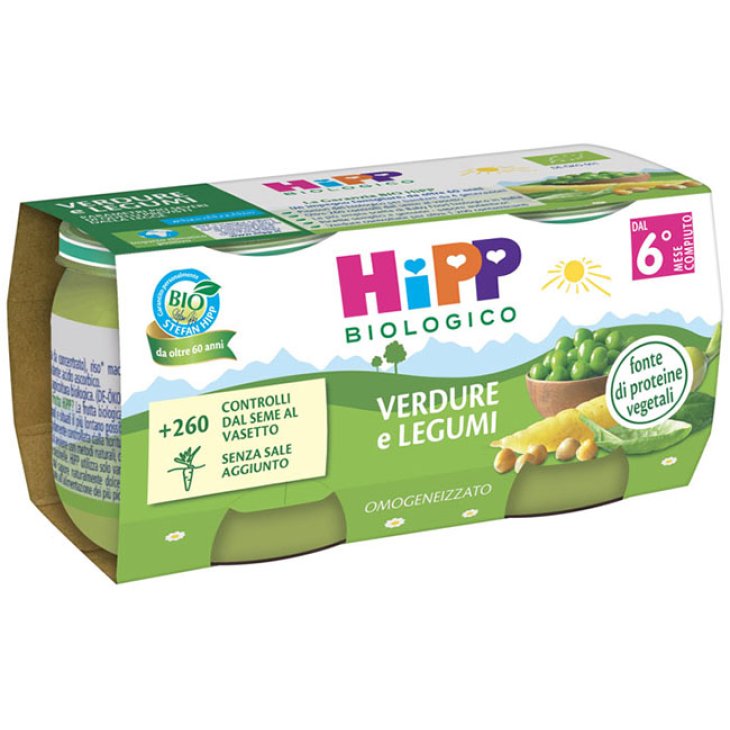 HIPP BIO OMOG VERD/LEGUMI2X80G