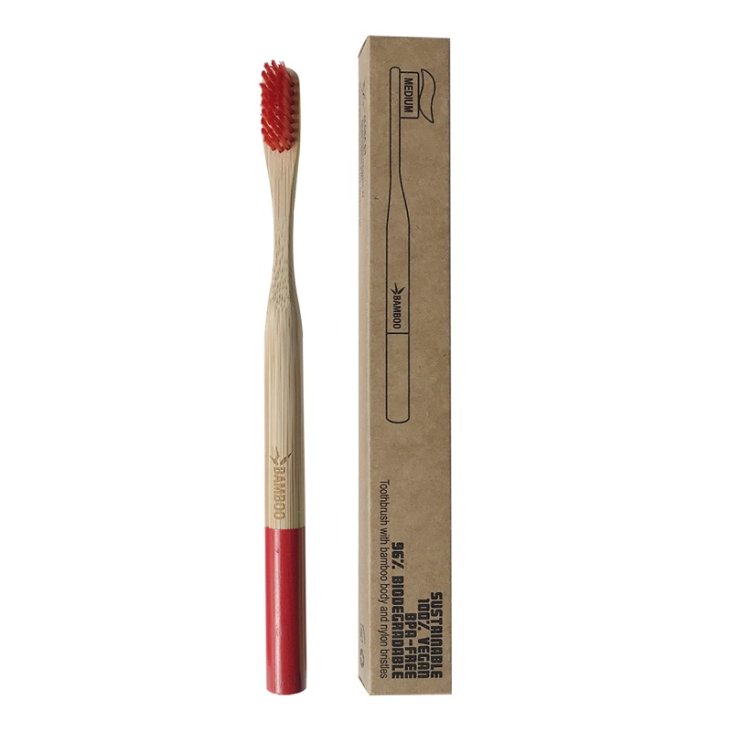 SPAZZOLINO BAMBOO MEDIUM ROSSO