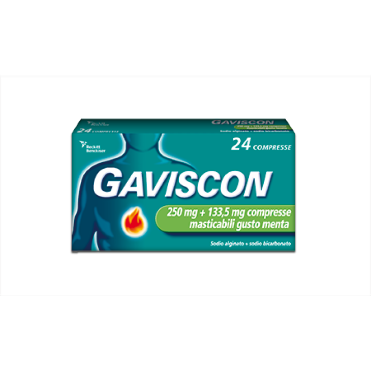 Gaviscon*24cpr Ment250+133,5mg