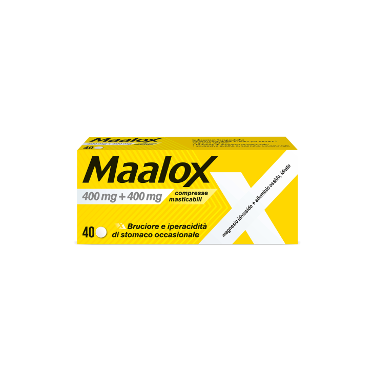 Maalox*40cpr Mast 400mg+400mg Maalox*40cpr Mast 400mg+400mg
